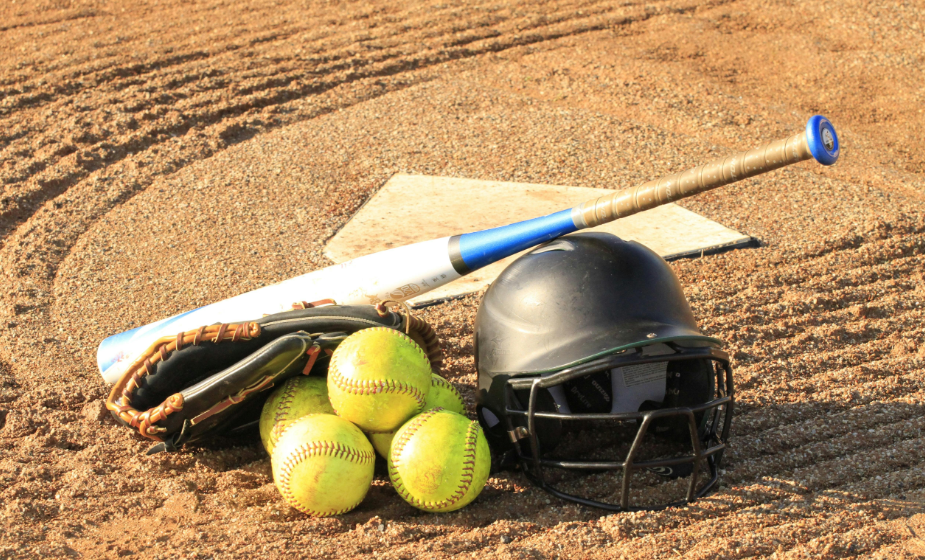 Baseball Bat and Helmet